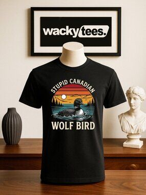 Stupid Canadian Wolf Bird Heated Rivalry Graphic Tee Shirt
